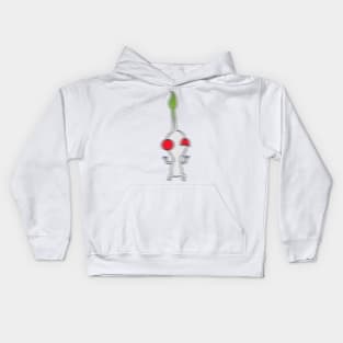 white pikmin's unbridled rage Kids Hoodie